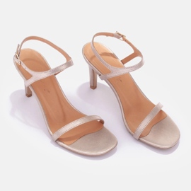 Marco Shoes Sandály na vysokém podpatku zlatý 1