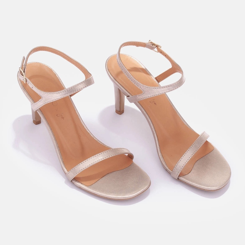 Marco Shoes Sandály na vysokém podpatku zlatý 1