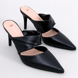 Charisse Black sandály na jehlovém podpatku černá 1 Charisse Black sandály na jehlovém podpatku černá 1