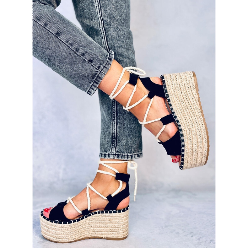 BM Klínové espadrilky Marge Black černý 2