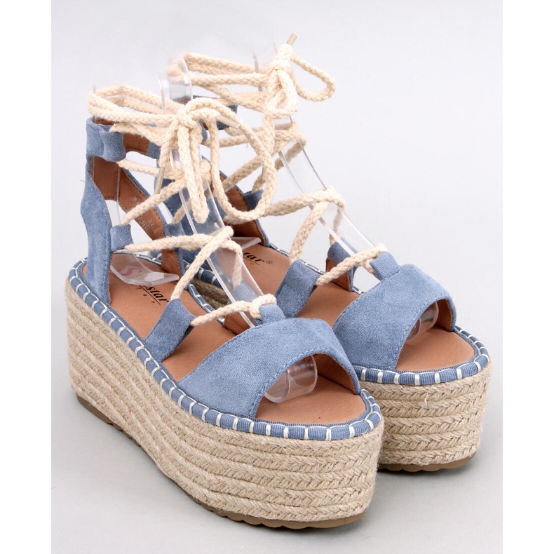 BM Klínové espadrilky Marge L.BLUE modrý 1