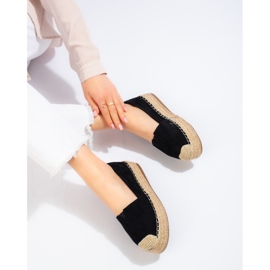 SHELOVET Espadrilky na platformě černý 1