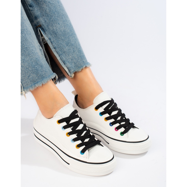 Dámské tenisky na platformě Shelovet bílé bílý 1