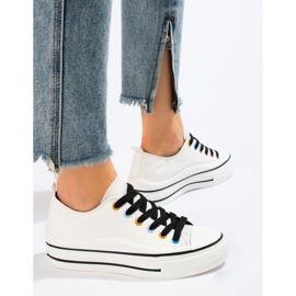 Dámské tenisky na platformě Shelovet bílé bílý 2