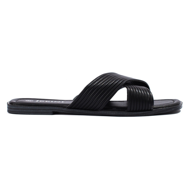 TRENDI Pohodlné klasické žabky černý 2