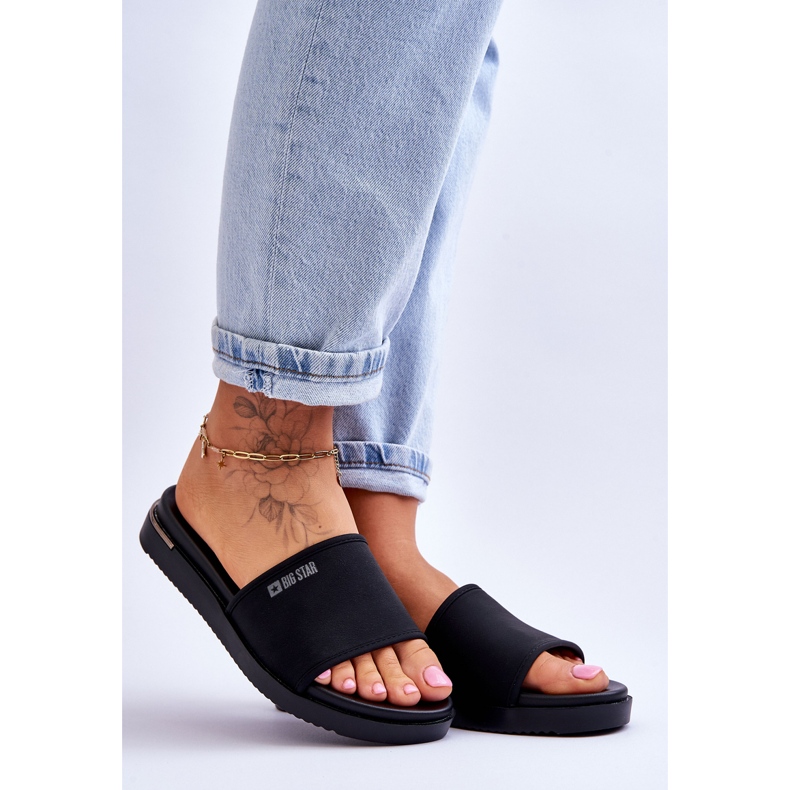 Dámské pantofle na platformě Big Star LL274930 černé černá 1