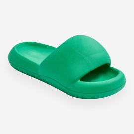 Dámské lehké pěnové pantofle na platformě Green Milton zelený 2