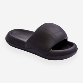 Dámské lehké pěnové pantofle na platformě Black Milton černý 1