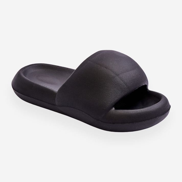 Dámské lehké pěnové pantofle na platformě Black Milton černý 1