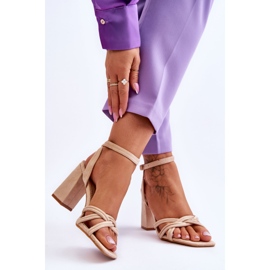 Klasické semišové sandály Béžová Bernett béžový 2