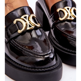 S.Barski Módní lodičky s masivními podpatky černá Imani 4