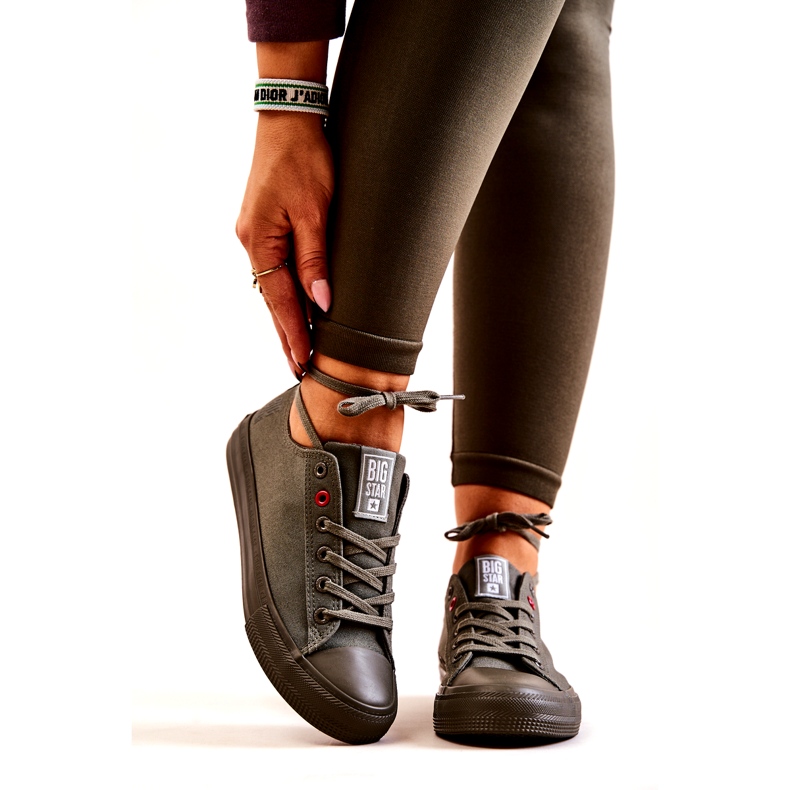 Nízké tenisky Big Star JJ274004 Khaki zelená 2