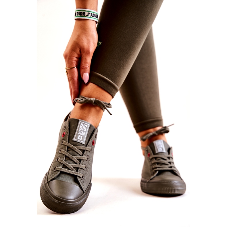 Nízké tenisky Big Star JJ274004 Khaki zelená 3