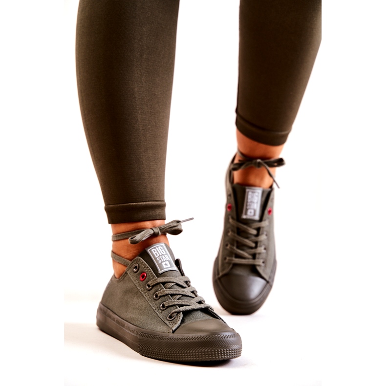 Nízké tenisky Big Star JJ274004 Khaki zelená 5