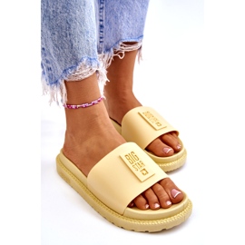 Dámské pantofle Big Star JJ274A305 Žluté žlutá 2