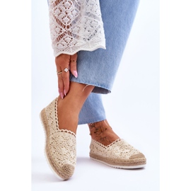Krajka Slip On Espadrilky Béžová Blanco béžový 2