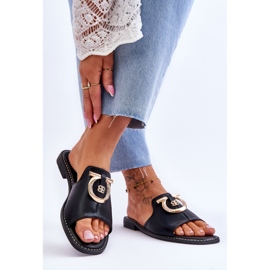 Kožené pantofle Pohodlná obuv S.Barski KV-2775-32 Černá 2