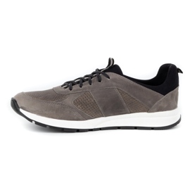 Polbut Pánská kožená obuv pro volný čas 2111P šedá 1