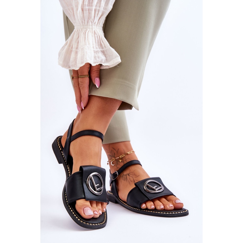 Dámské klasické sandály S.Barski KV-2775-45 Black černý 2