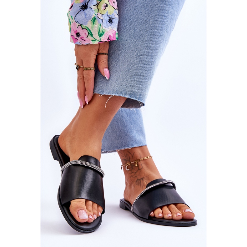 Elegantní ploché podpatky černé Termen černá 2