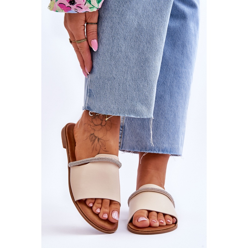 Elegantní ploché podpatky béžové Termen béžový 1