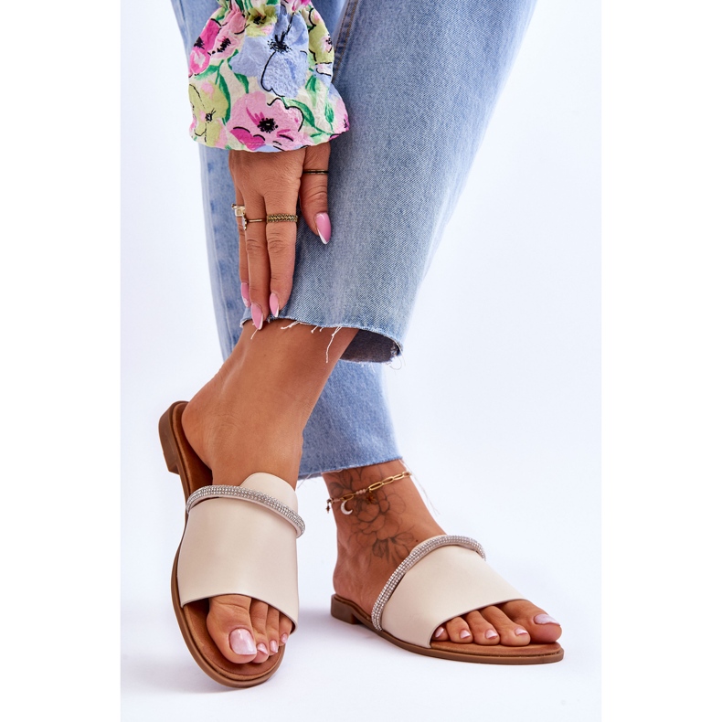 Elegantní ploché podpatky béžové Termen béžový 2