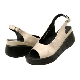 Sandály na klínku Gold Filippo DS3595/23 GO zlatý 4