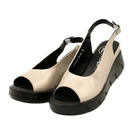 Sandály na klínku Gold Filippo DS3595/23 GO zlatý 3