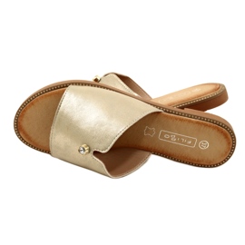 Módní dámské pantofle Filippo DK4625/23 GO Gold zlatý 4