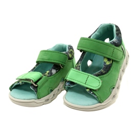Dětské kožené sandály pro suchý zip Mazurek 1363 Green zelený 3
