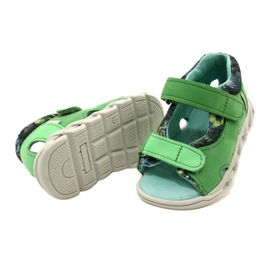 Dětské kožené sandály pro suchý zip Mazurek 1363 Green zelený 4