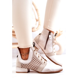 Kožené kozačky Maciejka 05541-25 Světle béžová béžový 3 Kožené kozačky Maciejka 05541-25 Světle béžová béžový 3