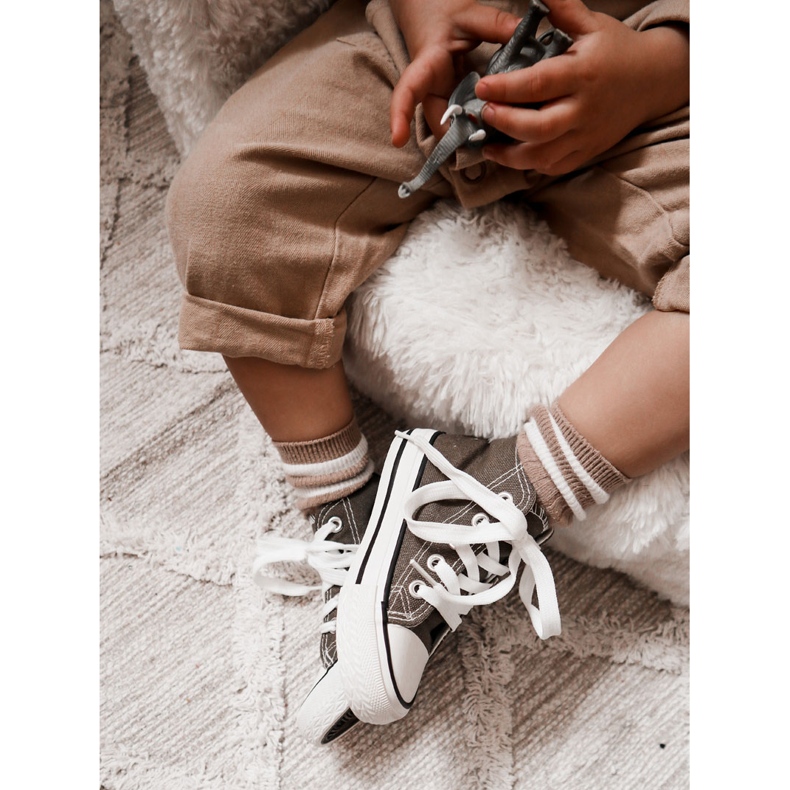 Dětské vysoce zelené khaki tenisky zelená 1