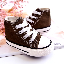 Dětské vysoce zelené khaki tenisky zelený 4