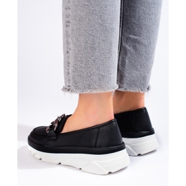 Mokasíny Černé boty Vinceza černý 1