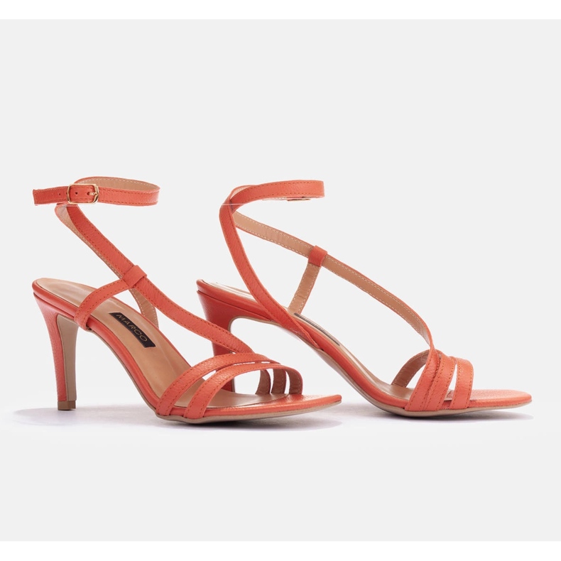 Marco Shoes Sandály na vysokém podpatku pomerančový 2