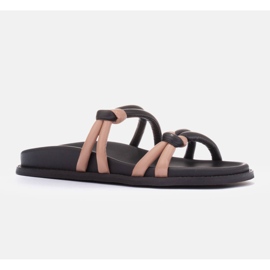 Marco Shoes Pantofle s páskem Tubelare černá 1