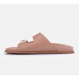 Marco Shoes Pantofle s přezkami béžový 1