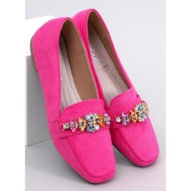 Davitian Rhinestone Mokasíny Fuchsia růžový 1