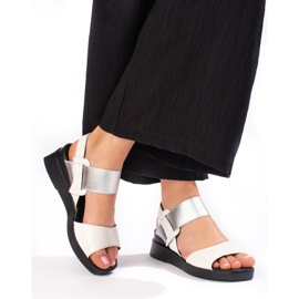 W. Potocki Bílé sandály značky Potocki bílý stříbrný 1