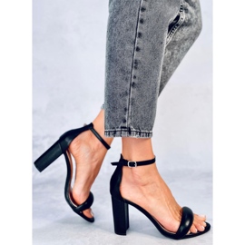 Sandály na podpatku Jonah Black černý 1