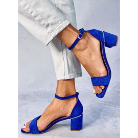 Rocco Blue sandály na nízkém podpatku modrý 5