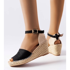 BM Černé espadrilky na klínku od Lauderdale černý 1