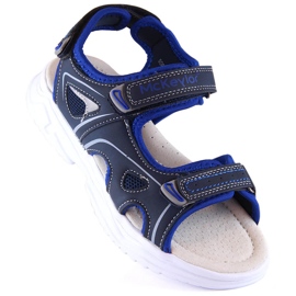 Chlapecké sandály na suchý zip McKeylor 47701 tmavě modré modrý 1
