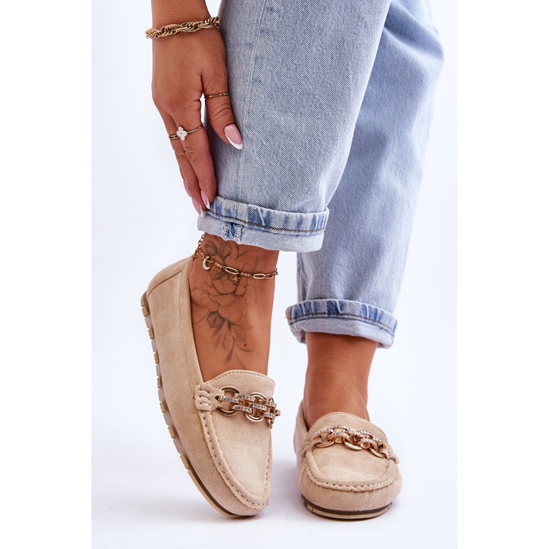 Dámské semišové mokasíny Béžová Sorento béžový 1