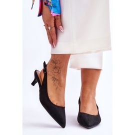 Nízké lodičky Peep Toe Black Lia černá 1 Nízké lodičky Peep Toe Black Lia černá 1