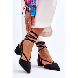 PG1 Černé lodičky Carlotte s uzlíkem na nízkém podpatku černá 2