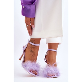 FB2 Dámské fialové sandály z peří Tiffany fialový 2