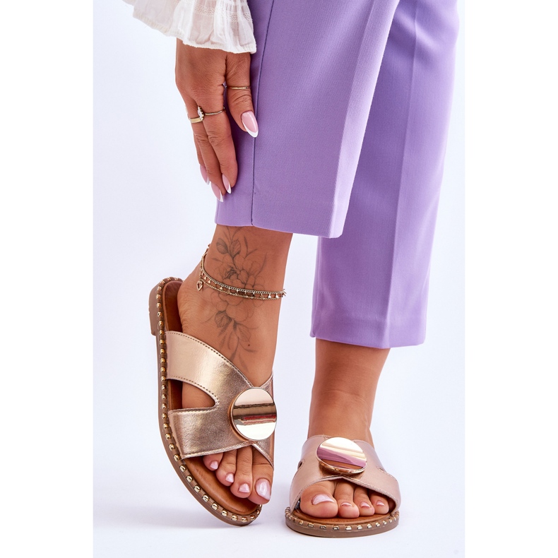 Vinceza Dámské zlaté ploché podpatky Kenley zlatý 1