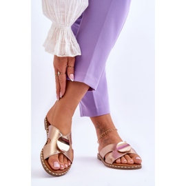 Vinceza Dámské zlaté ploché podpatky Kenley zlatý 2